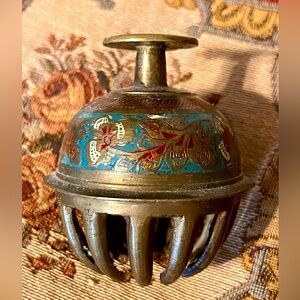 Vintage Brass Elephant Claw Bell India